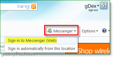 kako uporabljati Windows Messenger iz svojega internetnega brskalnika v operacijskem sistemu Windows v živo