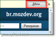 dovoli namestitev dodatka za Firefox