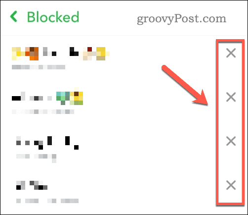 Odstranite blokiranega uporabnika s seznama blokiranih uporabnikov Snapchat