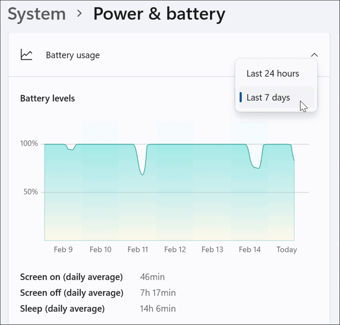 preverite preostali čas baterije v nastavitvah sistema Windows 11