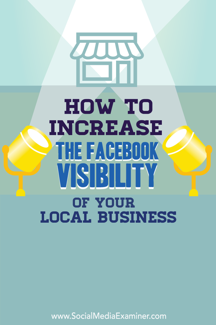 povečajte prepoznavnost svojega lokalnega podjetja na facebooku