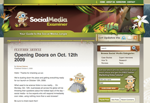 SocialMediaExaminer.com oktobra 2012.