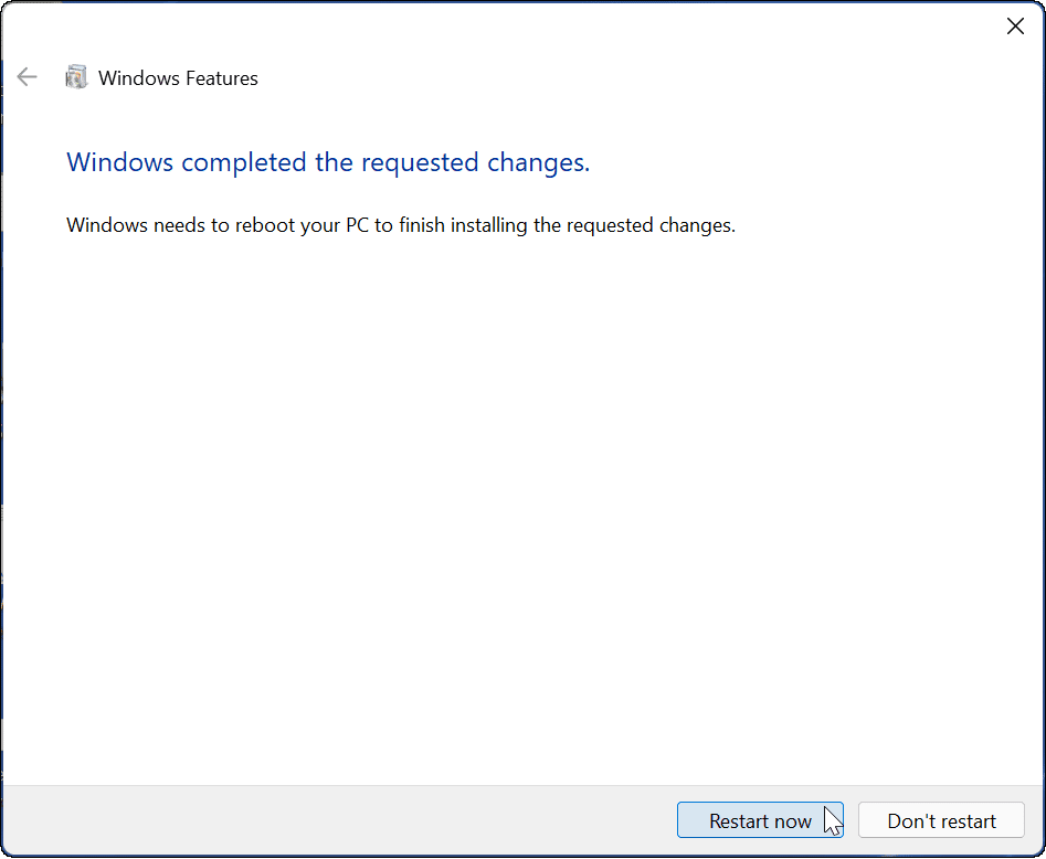 znova zaženite nastavitveni peskovnik Windows v sistemu Windows 11