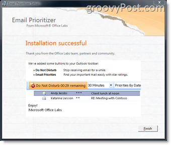 Kako organizirati mapo »Prejeto« z novim dodatkom za prioritete e-pošte za Microsoft Outlook:: groovyPost.com