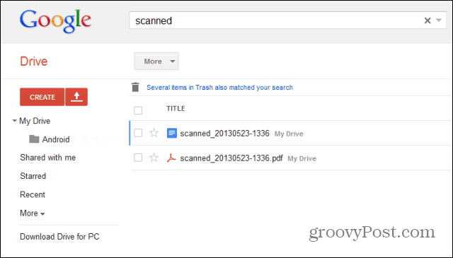 google drive scan scan