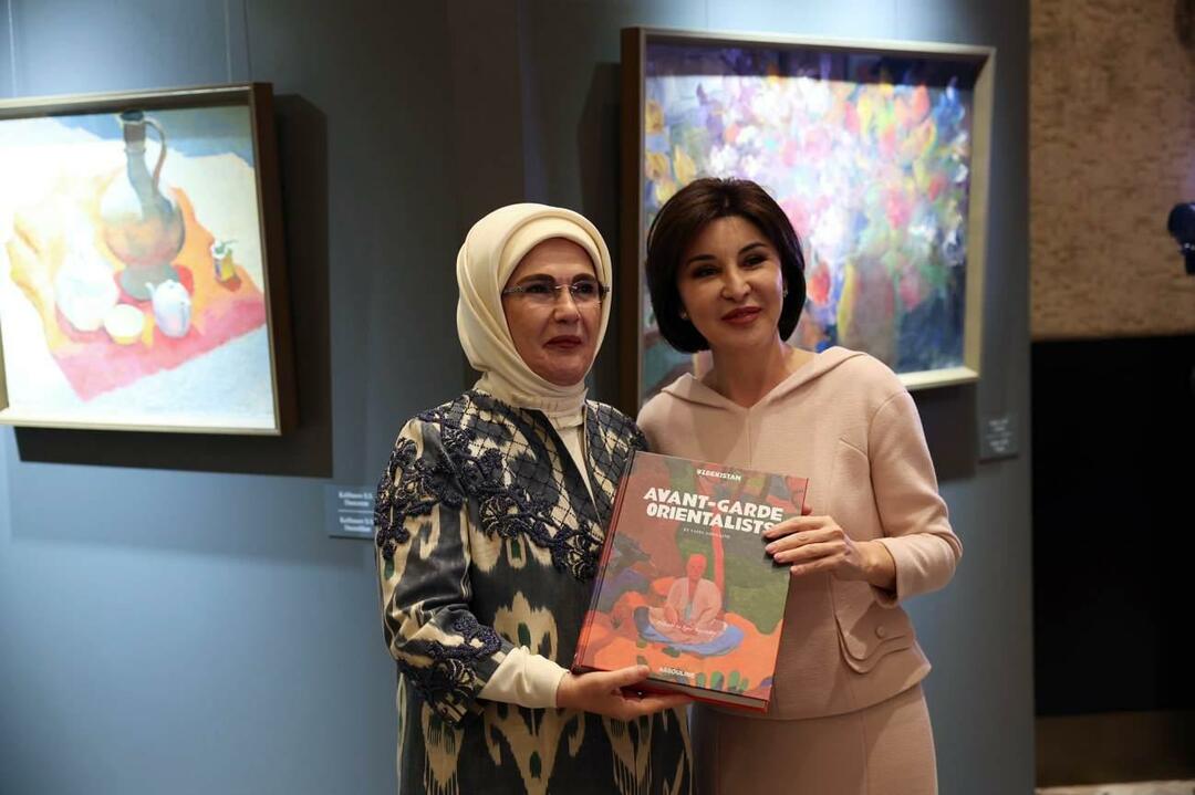 Obisk Emine Erdogan v Samarkandu! Ogledali smo si razstavo Barve Uzbekistana