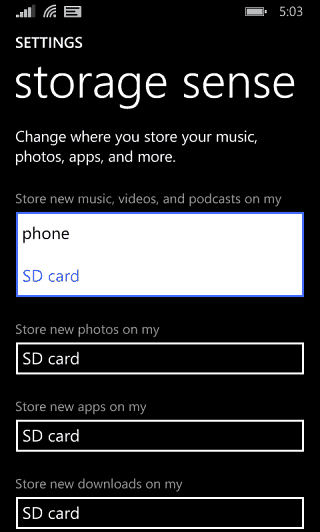 Postavite elemente na SD kartico