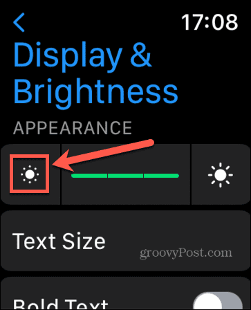 Apple Watch zmanjša svetlost