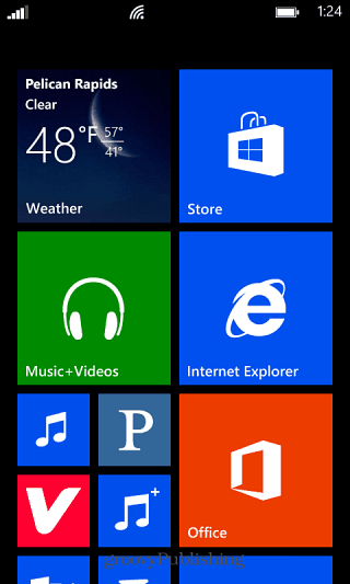 Domača stran Windows Phone