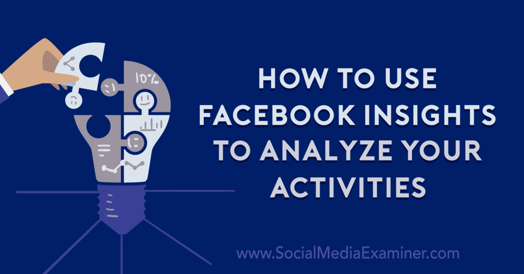 Kako uporabiti vpogled v Facebook za analizo svojih dejavnosti: Social Media Examiner