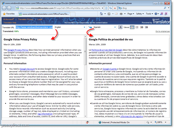 Kako prevesti besedilo v dokumentih Microsoft Office 2010