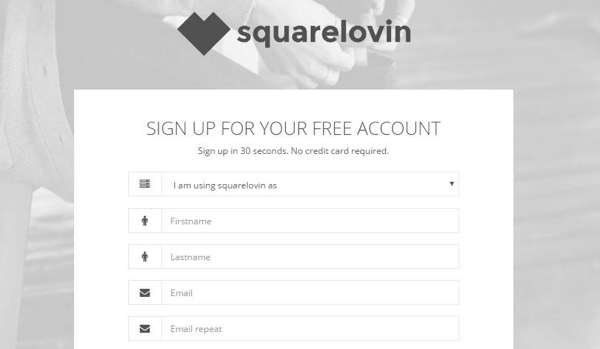 Prijavite se za brezplačen račun Squarelovin.