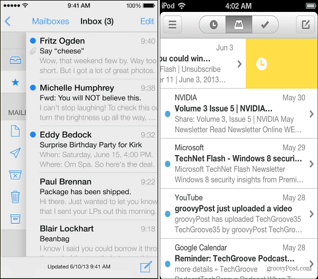 Mail iOS 7 in App Mailbox