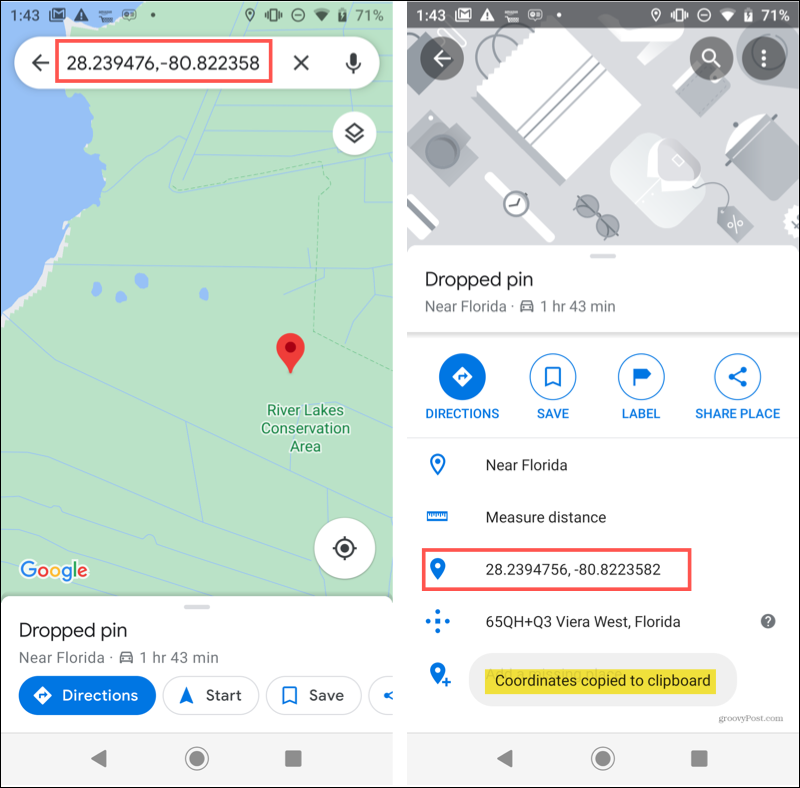 Android spuščen žebljiček v Google Zemljevidih