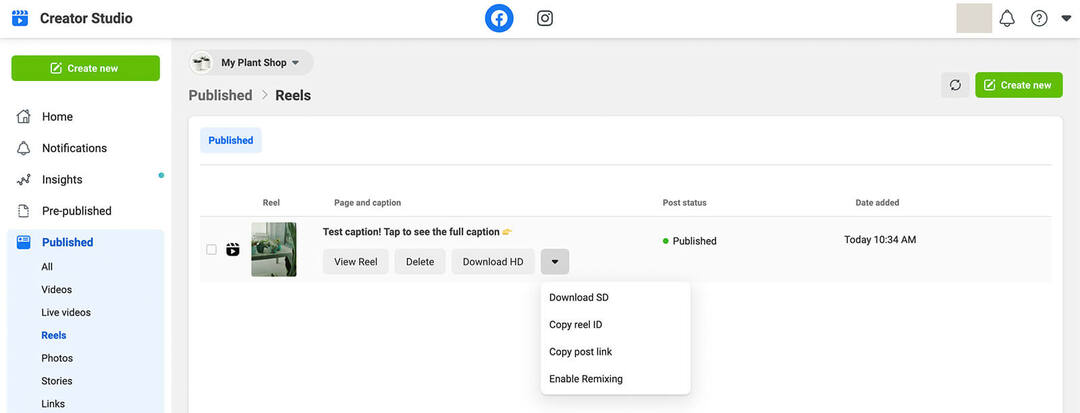 how-to-make-schedule-push-facebook-reels-creator-studio-schedule-desktop-button-pre-published-tab-my-plant-shop-step-14
