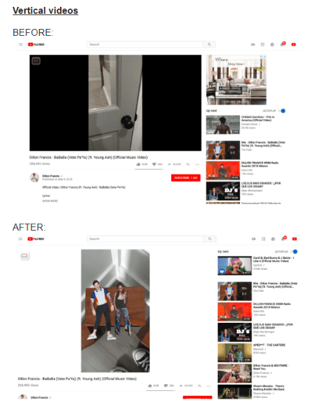 YouTube je posodobil način gledanja navpičnih videoposnetkov na namizju.