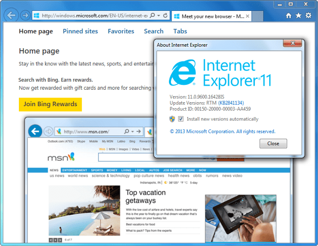 Internet Explorer 11 zdaj na voljo za Windows 7