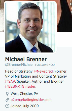 twitter profil biografije Michaela Brennerja