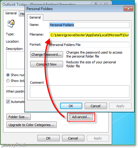 Kako najti Microsoft Outlook .PST datoteko