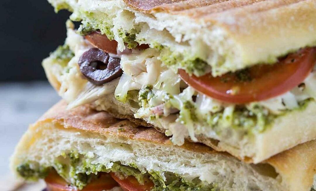 Kako narediti toast s pesto omako Recept za toast s pesto omako