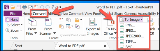 Pretvarjanje PDF v sliko z uporabo PhantomPDF