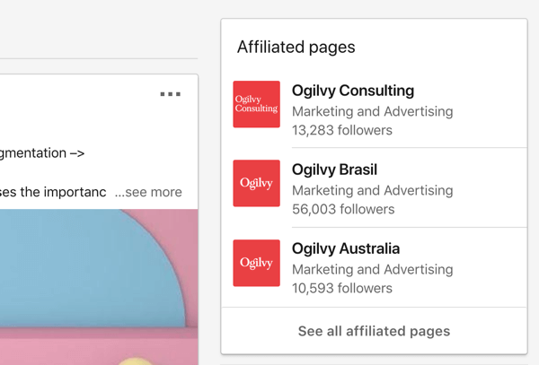 Povezane strani podjetja Ogilvy povezane družbe LinkedIn.