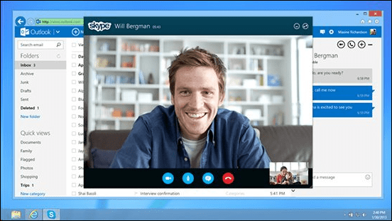 Skype je zdaj na voljo prek Outlook.com e-pošte