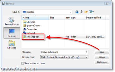 Slika zaslona Dropbox - datoteke samodejno shranite v spletno varnostno kopijo
