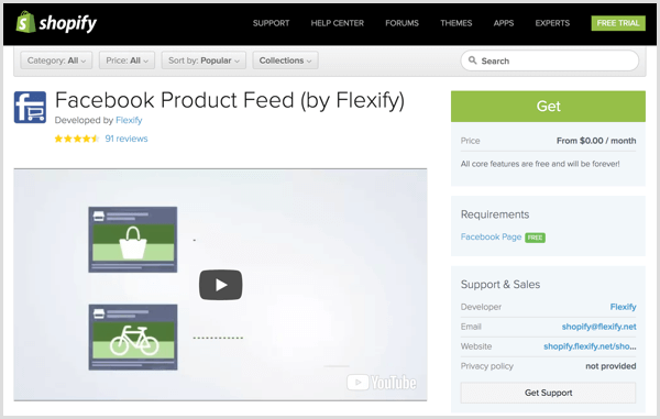 Facebook Product Feed s strani vtičnika Flexify