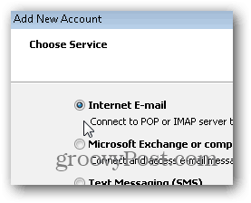 Nastavitve IMAP za Outlook 2010 SMTP POP3 - 04
