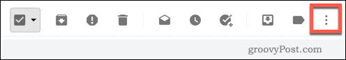 Gmailova ikona menija s tremi pikami
