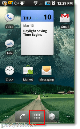 gumb aplikacije za domači zaslon Android
