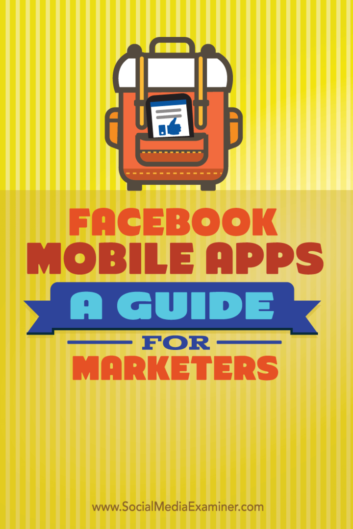 upravljanje trženja z mobilnimi aplikacijami facebook