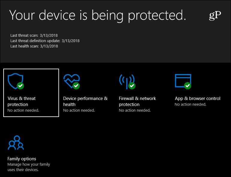 Windows Defender Varnost Windows 10