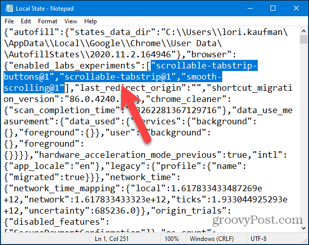 Izbrišite nastavitve v Chromovi datoteki Local State