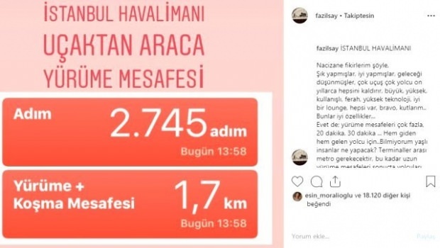 Pohvalne besede iz Fazıl Say na letališče Istanbul