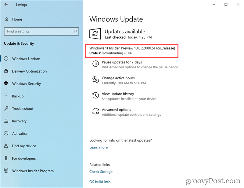 Prenos različice predogleda sistema Windows 11