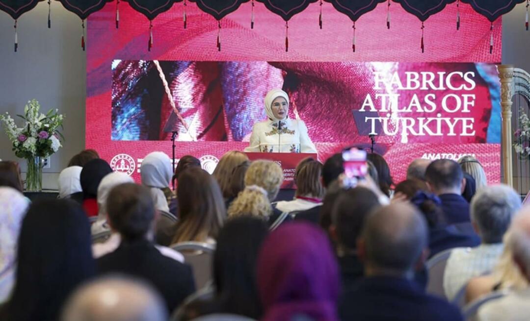 Prva dama Erdoğan se je v New Yorku srečala z ženami voditeljev: Anatolska tkanja so bila bleščeča