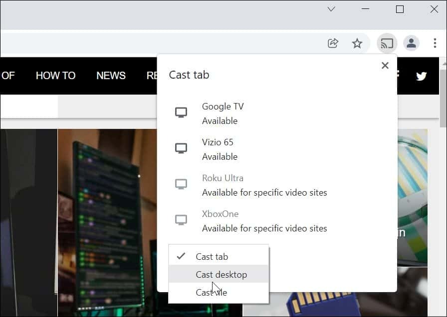 Prenesite Windows 11 v Chromecast