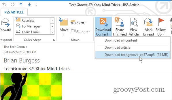 Kako se naročite na podcaste v programu Microsoft Outlook