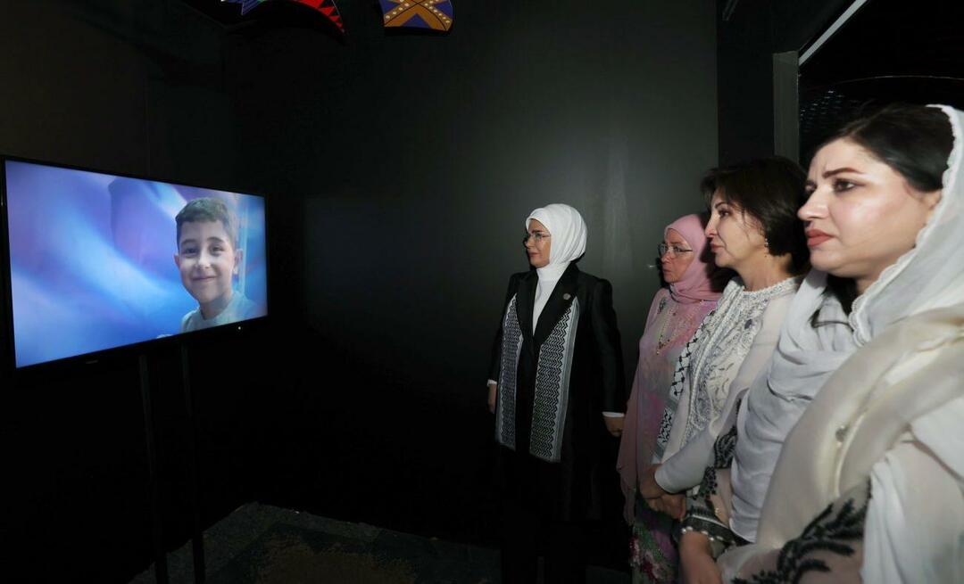 Prva dama Erdoğan je delila razstavo 'Gaza: Upiranje človeštvu'!