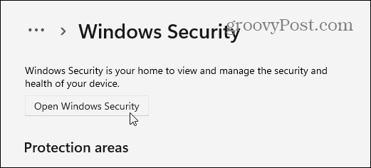 Odprite varnost Windows