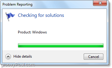 Windows 7 se bo samodejno povezoval in iskal težave