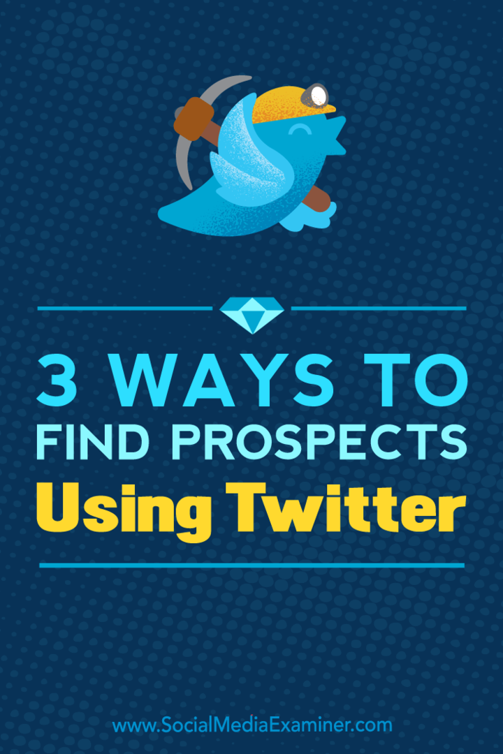3 načini iskanja možnosti s pomočjo Twitterja Andrewa Pickeringja na Social Media Examiner.