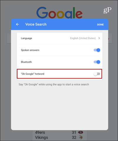 iOS-Voice-Search-Nastavitev
