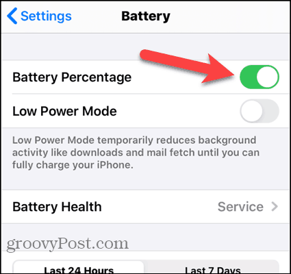 Vključite odstotek baterije v iPhone 7
