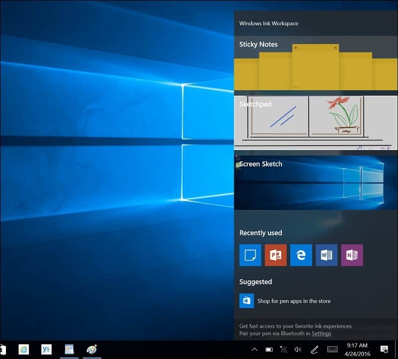 Uvod v funkcijo Windows 10 Inking Feature