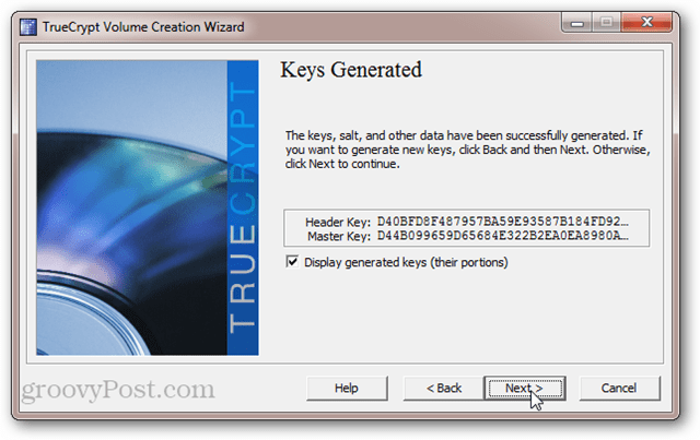 TrueCrypt Header Key in Glavni ključ