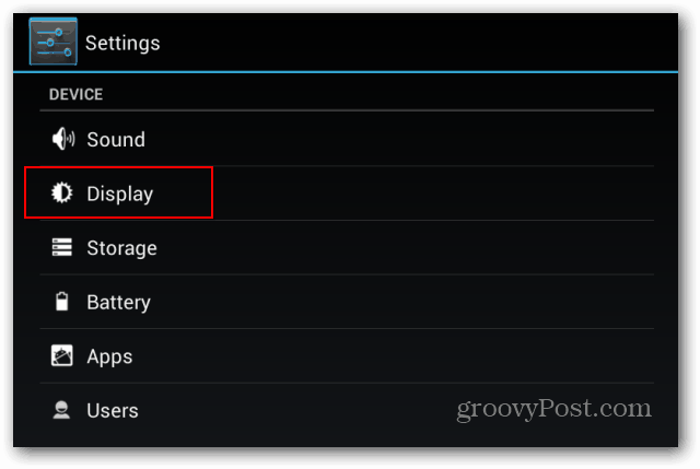 Prikaz nastavitev zaklenjenega zaslona Goggle Nexus 7