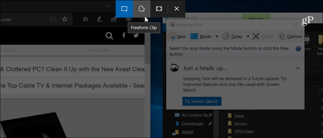 Zgradi in dodaj komentarje z novim orodjem Snip & Sketch v sistemu Windows 10